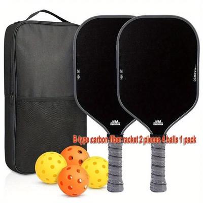 Premium Pickleball Paddle Set with T700 Carbon Fiber Matte Surface, 16mm Thickness - Enhance Your Game Today!
