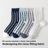 Female Spring and Autumn Retro Anti Woven Twist Vertical 7A Anti Bacterial Anti Odor Cotton Socks