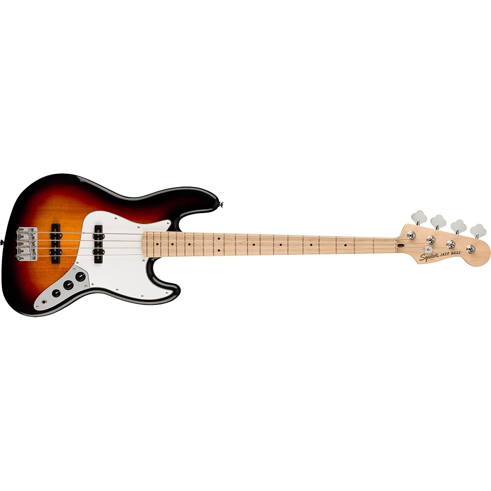 Squier by Fender Electric Bass Affinity Series™ Jazz Bass®, Maple Fingerboard, White Pickguard, 3...