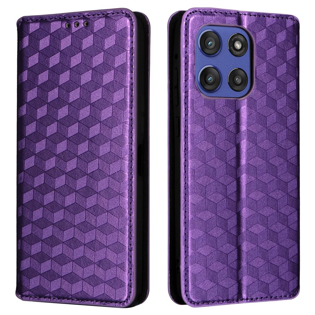 For Motorola Edge 60 Stylus 5G/Moto G Stylus 5G (2025) Case Wallet Rhombus Imprinted Leather Phone Cover