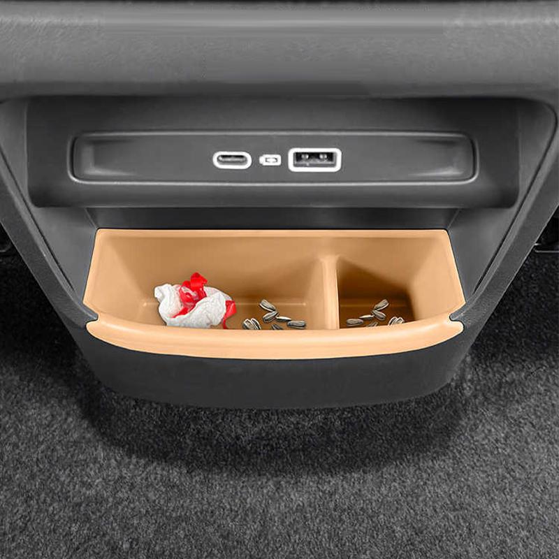 For Geely Galaxy Starship 7 EM-i 2024 2025 Silicone Armrest Rear Air Vent Storage Box Car Trash Can Organizer Accessories Kit