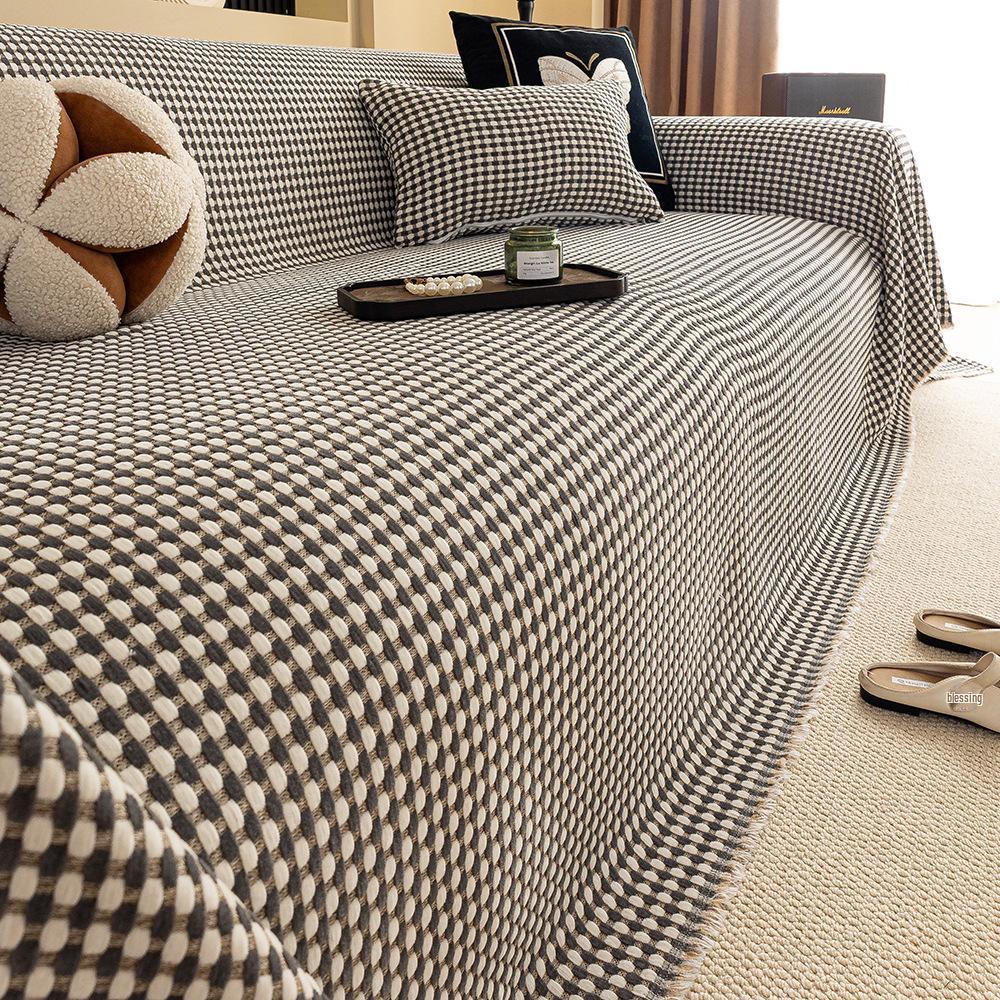 High-End Solid Color All-Season Non-Slip Anti-Scratch Sofa Cover