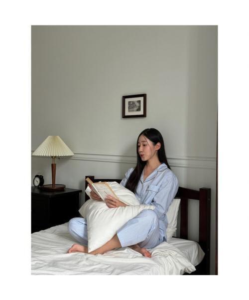 [Beanpole] Baumwoll-Streifen-Pyjama-SET [Versand aus Korea] 100% Original