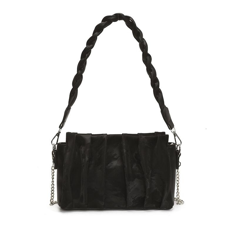 Bag Women's New Versatile Pleated Shoulder Bag Fashion Chain Bag