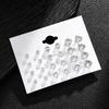 12 Pair/Pack New White Shiny Wedding Stud Earrings Set For Women Men Crystal Jewelry Accessories Jewelry Earrings