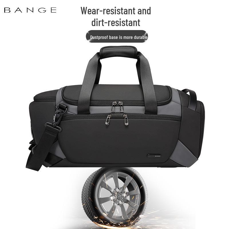 Bange Men's Multifunctional Travel Gym Bag with Wet/Dry Separation, Casual Crossbody Handbag for Outdoor Use.