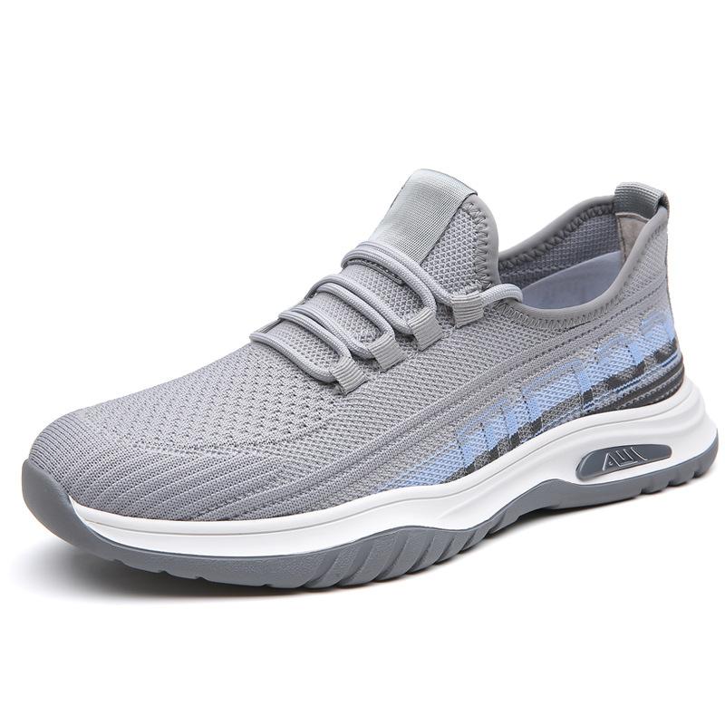 2025 Summer New Men's Shoes Flying Weave Breathable Men's Casual Sports Shoes Walking Shoes Trend Men's Single Shoes