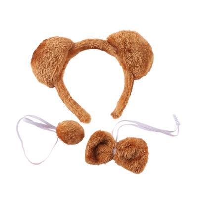 Bärenkostüm-Accessoires Bärenohren-Stirnband Fliege Bär Anime Cosplay-Outfit für Kind Erwachsener Weihnachten Halloween Rollenspiel
