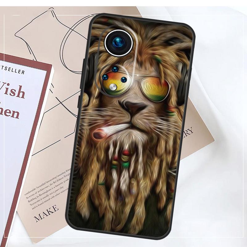 Rasta Lion Case For Honor Magic 5 6 7 8 Pro X9a X9b X9c X9d X8b X8c Win RT 50 70 90 200 400 Lite Cover