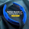 Suede Steering Wheel Cover for HONDA Accord Brio Civic CRV HRV Fit Jazz N-Box Odyssey Pilot - Non-Slip Sweat-Absorbent