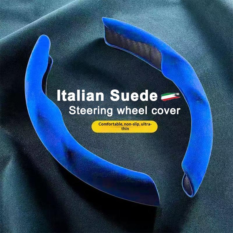 Suede Steering Wheel Cover for HONDA Accord Brio Civic CRV HRV Fit Jazz N-Box Odyssey Pilot - Non-Slip Sweat-Absorbent