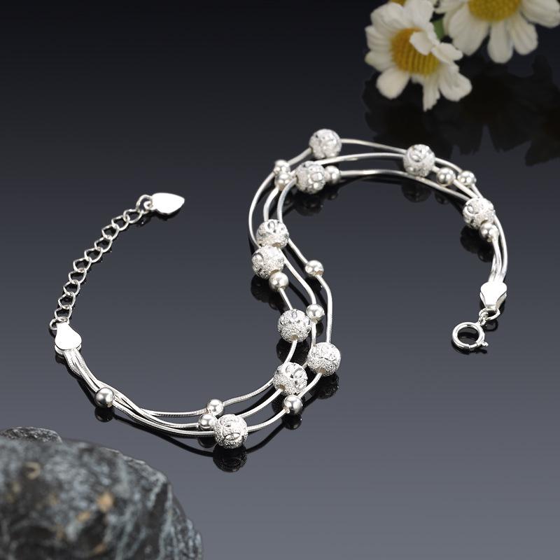 S925 Sterling Silver Three Worlds Rotating Bead High-End Bracelet: Elegant, Fresh, Niche Birthday Gift for Women