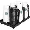 Coffee Cup Holder,Cup and Lid Dispenser with Stand,Disposable Cups Organizer,6 Slots,for Coffee