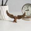 Carving Sitting Angel Figurine European Winged Girl Statue Resin Sculpture Home Office Bookshelf