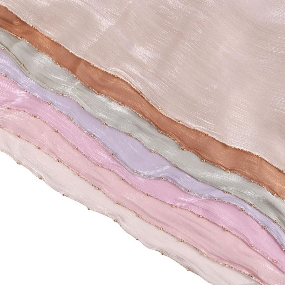 Beads Chain Headscarf Long Islamic Turban Fashion Wraps Shawl  Women