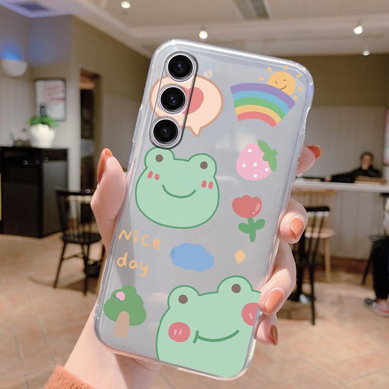 

For Samsung Galaxy A35 5G Case Phone Cover Cute Cat Cartoon Transparent Coque Soft TPU Fundas For Samsung A56 A57 A37 A17 Shell Samsung A35 5G