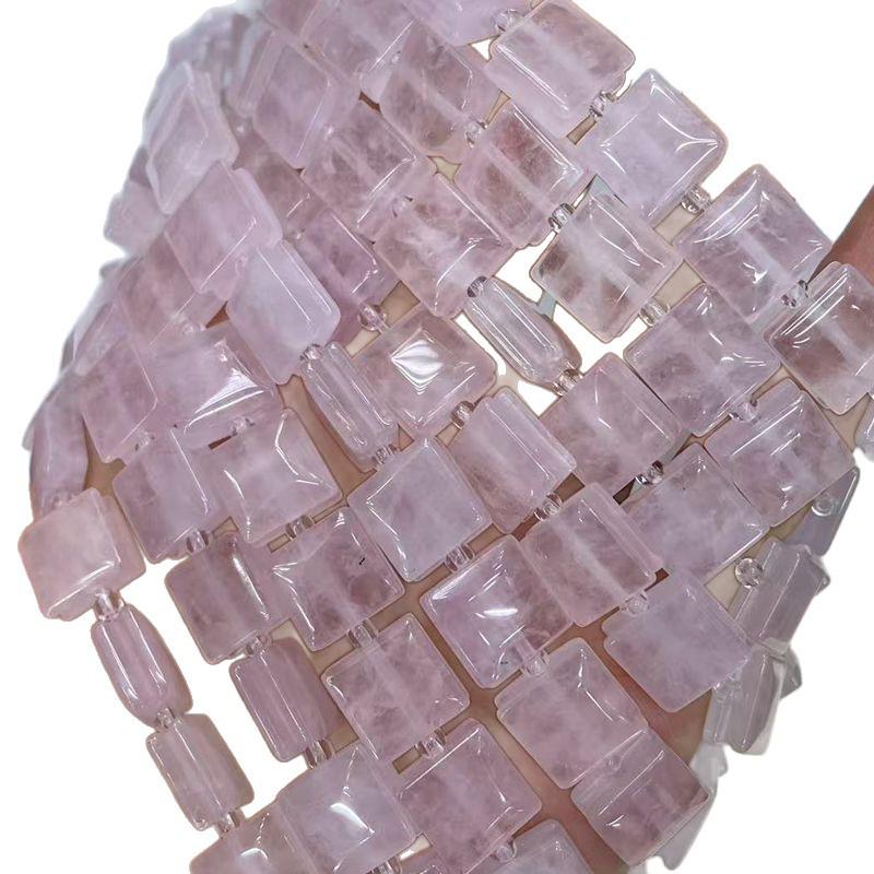 Naturstein Achat Kristall gerillte quadratische Schmuck-DIY-Accessoires, 10x10 unregelmäßige Stücke