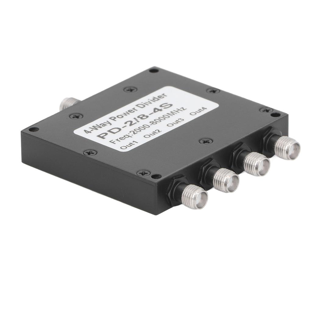SMA Mikrostreifen Leistungsweiche Splitter Kombinierer 2?8GHz Edelstahl 4-Wege SMA Leistungsteiler