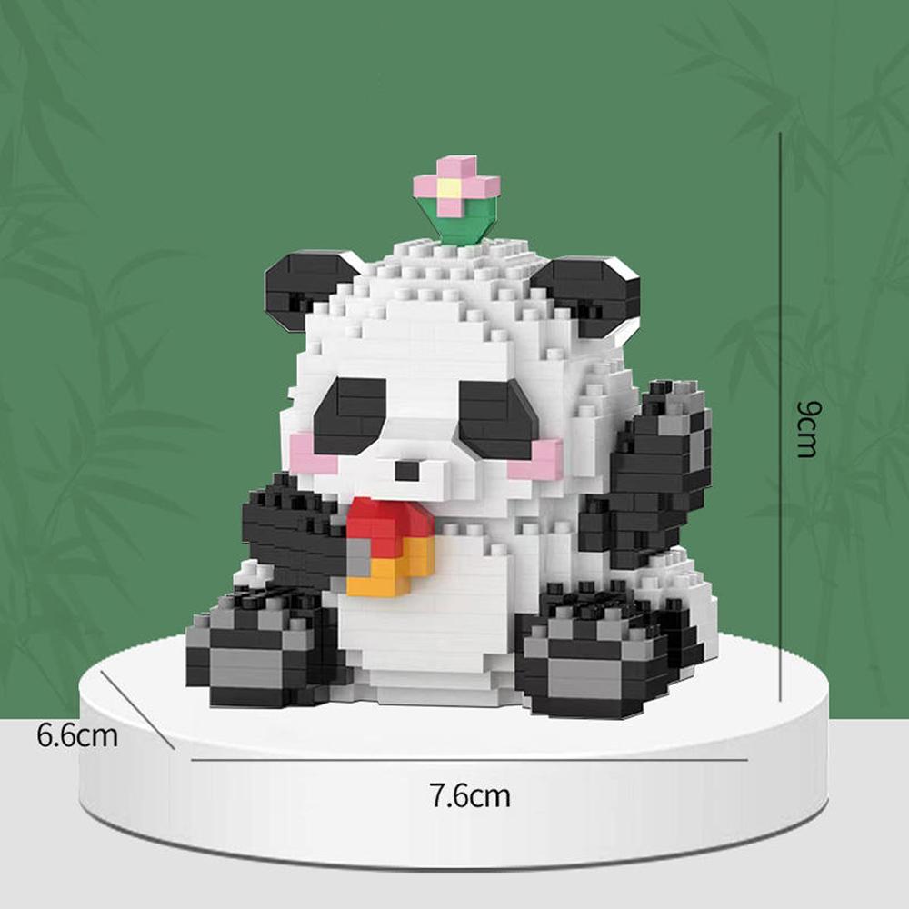 

non-toxic KNEW BUILT Adorable Panda Model Micro Mini Building Block Toy-Desktop DecorGreat Toy for KidsPerfect Festival Gift for children with box