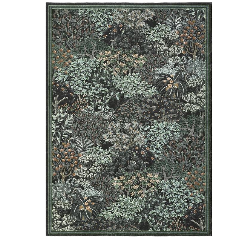 Living Room Carpet Non-slip Machine Washable Floor Mat Forest Plant Rug Large Area Bedroom Bedside Mats Home Decoration Carpets