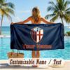 Custom Text Beach Towel, Soft Absorbent Swimming Multi-use TowelBologna FC