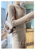 Women's 100% Pure Wool Thick High-Neck Cable Knit Sweater