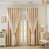 1 Panels European Romantic Flowers Embossed Jacquard Double Layer Blackout Curtain For Living Room Bedroom Home Decor Grommet Top Window Curtains