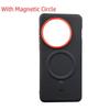 Leather Case For OnePlus Ace 5 Pro 13R Magsafe Metal Alloy Raised Lens Frame Protection Anti-slip Grip Plain Vegan Leather Cover