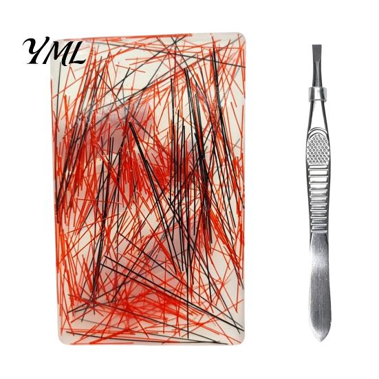 Anti Picking Silicone Pad Skin Fidget Toy with Tweezers, Hair Plucking for Tactile Stimulation Trichotillomania, Anxiety Relief Picky Adults
