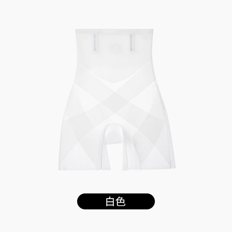 High-waisted belly pants women's summer ice silk thin fish bone seamless shaping underwear anti-light hip-lifting body leggings