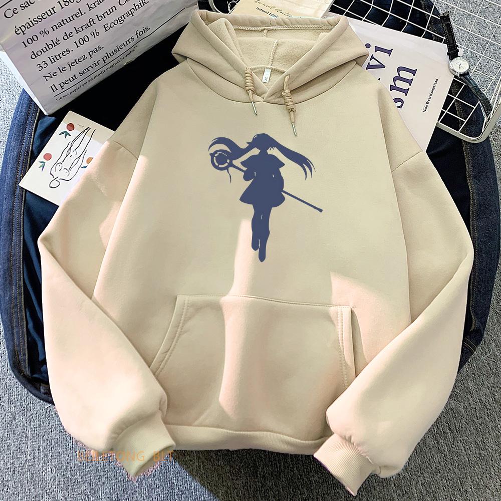 Sousou Manga Bedruckter Hoodie Ohne Frieren Hoodies Lässige Pullover Übergröße Anime Herbst Winter Klassisch Schlicht Langarm