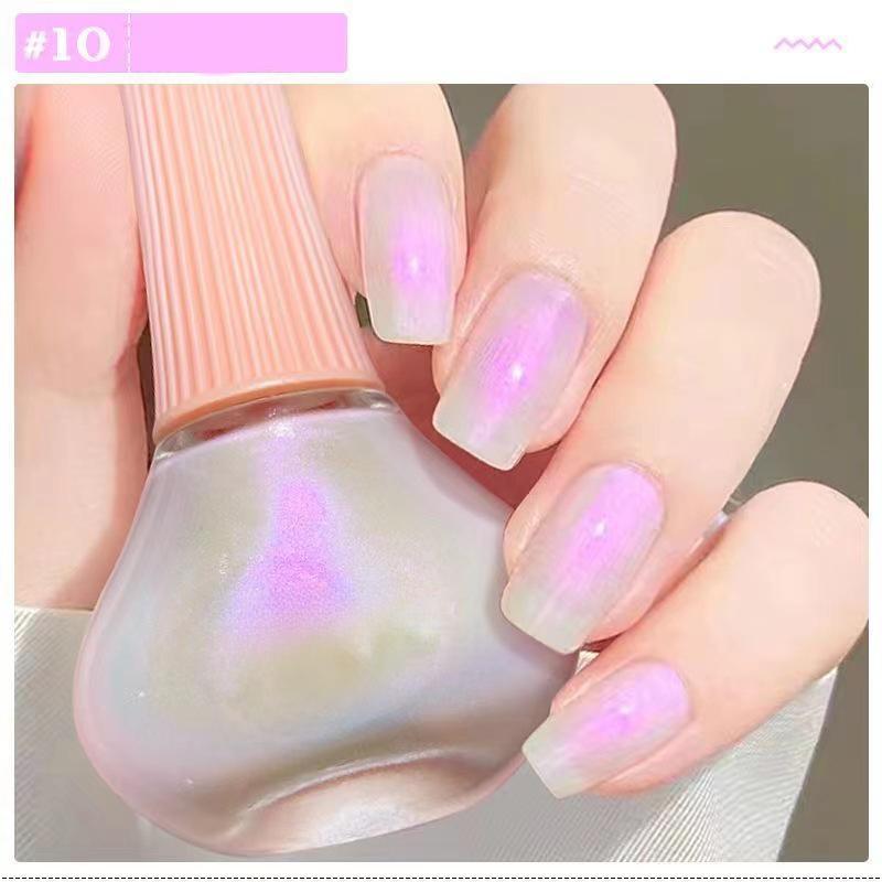 Nail Art Populaarne piimvalge küünelakk Kiiresti kuivav kauakestev lakk matt pärlmutterlaser-särav küünelakk Mark