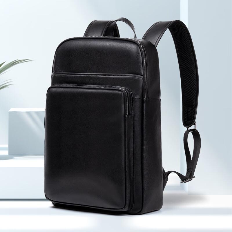 SCHWARZETIENNE Men's Genuine Leather Business Backpack