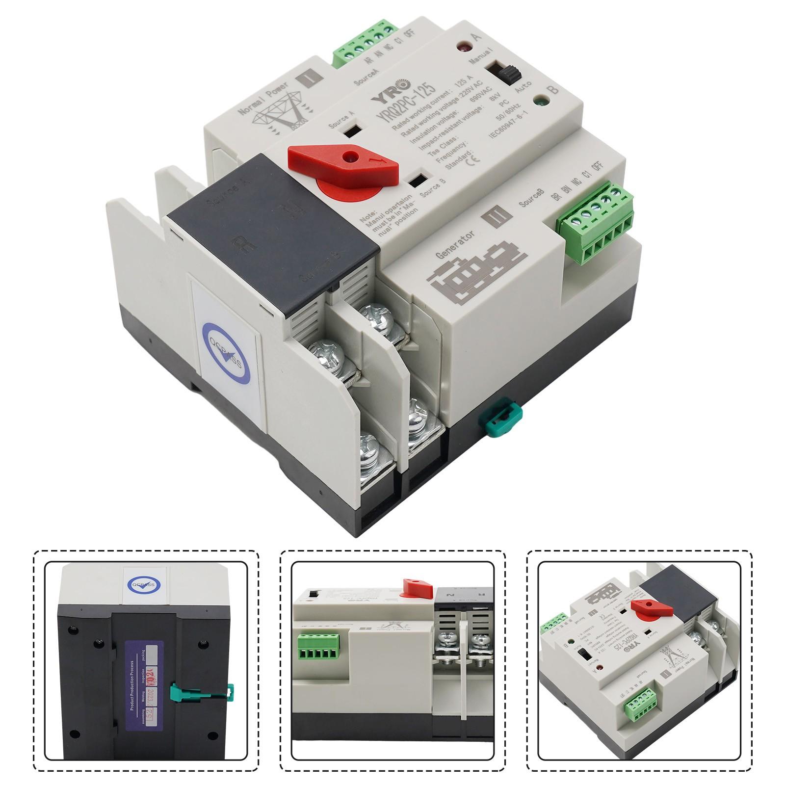 

Перемикач подвійного перемикання живлення 125A 2P 50/60Hz 2P 125A 220V