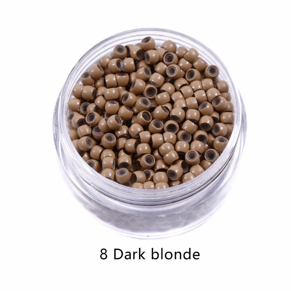 1000 Pcs Hair Rings Silicone Nano Rings 3.0mm Lined Hair Beads DIY Copper Rings with Silicone  Salon