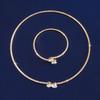 Shining Rhinestone Heart Collar Choker Necklace For Women Open Collar Necklace Torque Party Wedding Jewelry Gifts
