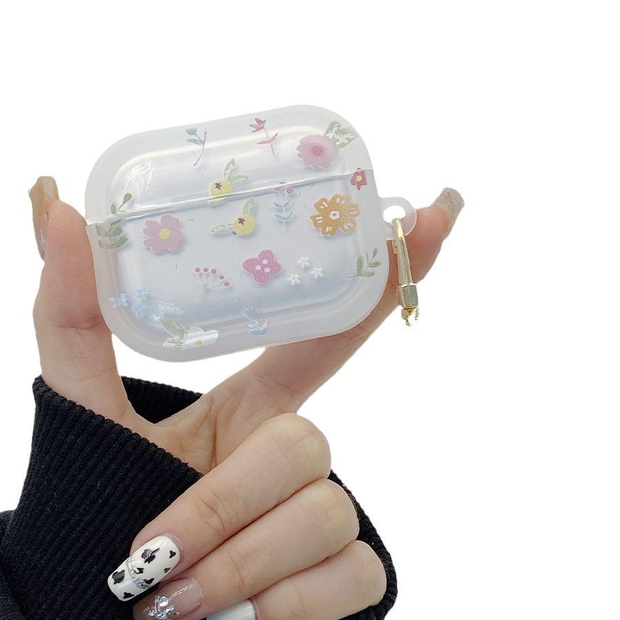 Flowers are suitable for Apple earphone case 1st generation Bluetooth earphone case soft case