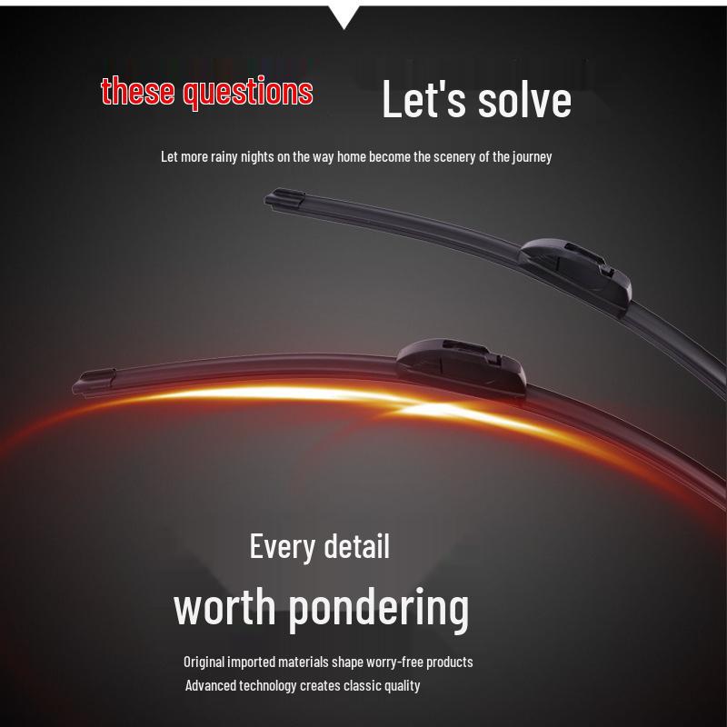 Applicable Dongfeng Fengshen E70 New Energy Frameless Wiper, Universal Rubber Strip Blade for 18-19 Models