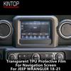 For JEEP WRANGLER 18-21 Navigation Screen Transparent TPU Protective Film Anti-scratch Repair Film Accessories Refit