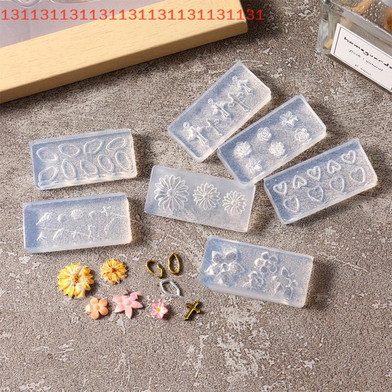 Mini Flower Rose Shape Silicone Nail Mold Nail Stamping Decorations Nails DIY Design Stereoscopic Manicure Art Tool