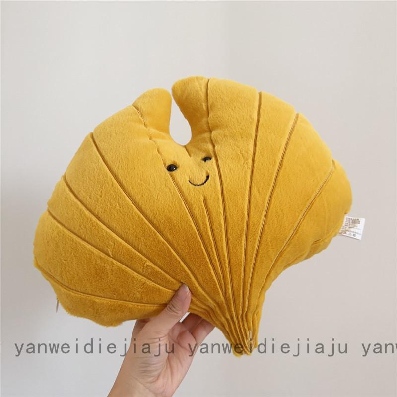 Shaped Leaf Trendy Floral Plush Pillow With Embroidery Detail For Home Decor Office