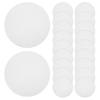 20Pcs Silver Reflective Round Paper Placemat Disposable Decorative Party Table Mat Wedding Birthday Banquet Sparkle Dinner