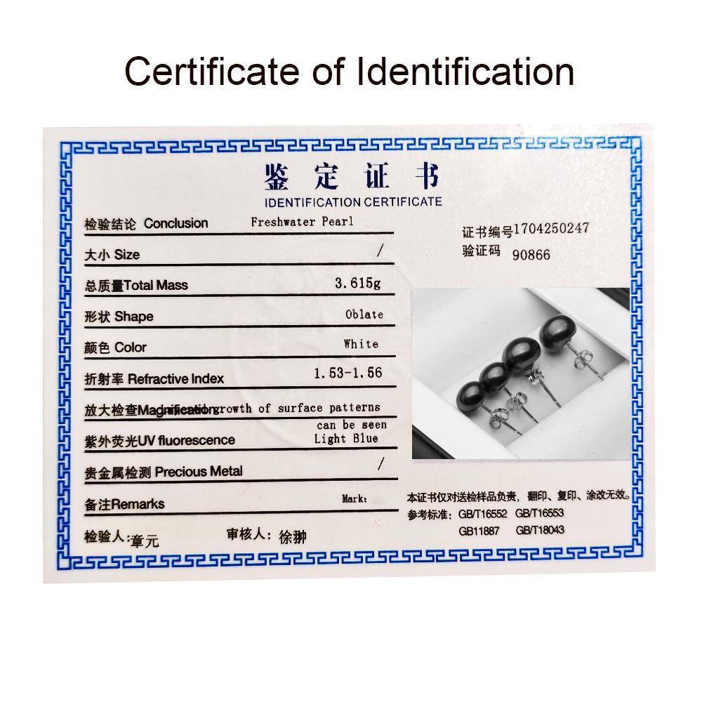 Real 925 Silver Pearl Stud Earrings For Women,Natural Freshwater Black Pearl Earrings Leveback Wife Mother Birthday Gift