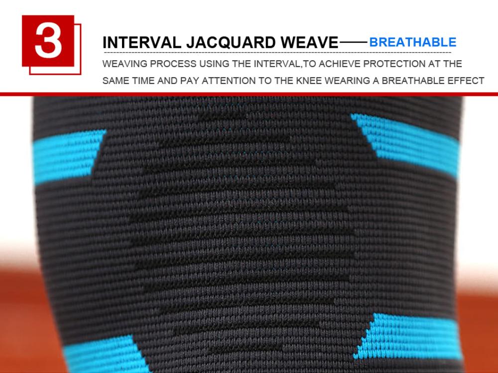 1 Pair Fitness Running Cycling Knee Support Braces Elastic Nylon Sport Compression Knee Pad Sleeve for Basketball Volleyball