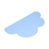 Cloud Shaped Waterproof Placemat NonSlip Silicone Table Mat Kids Table Pad for Home Travel(Sky Blue