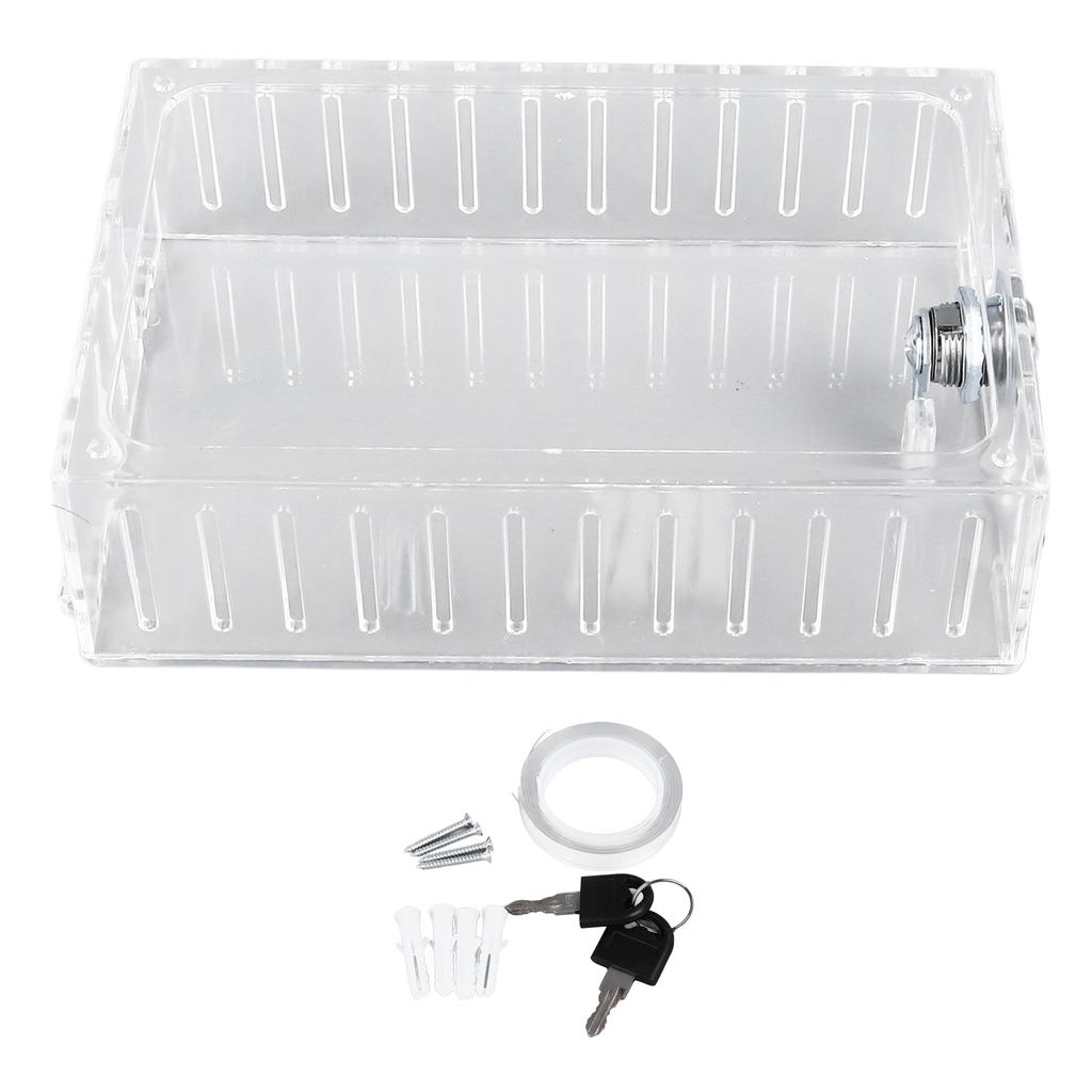 Thermostat Cover with Key Easy To Install Transparent Universal Thermostat Lock Box for Thermostat On Wall