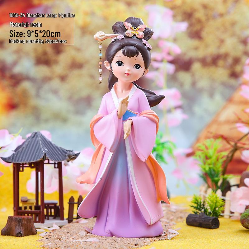 Şarap Dolabı ve Oturma Odası İçin Yaratıcı Retro Prenses Figür Dekorasyonu