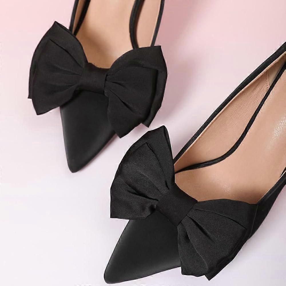 2PCS Elegant Bow Shoe Clips for Women - Detachable Buckles for Boot Decoration - Wedding Party Accessories