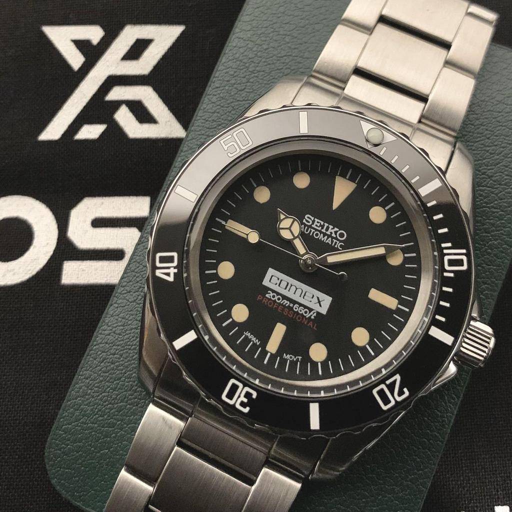 Used SEIKO SNZF15 SNZF17 SNZF19 7S36-03C0 Ceramic Inner Bezel AfteRMarket Part for Seiko MOD Custom Parts Black Submariner Black