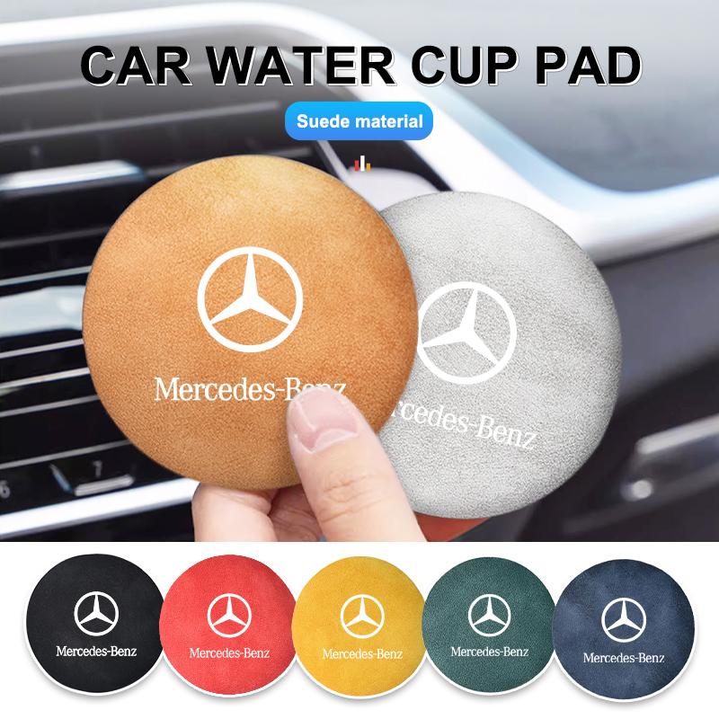 2pcs Car Cup Coaster High Quality Colorful Non Slip Pad Parts For Mercedes Benz CLK GLC W212 C200 C300 W203 W204 W205 W169 W176